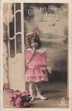 CP GOOD YEAR LITTLE GIRL FLOWERS HAIR PRESS PINK WINDOW HOLDER