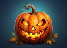 Art mural citrouille Halloween