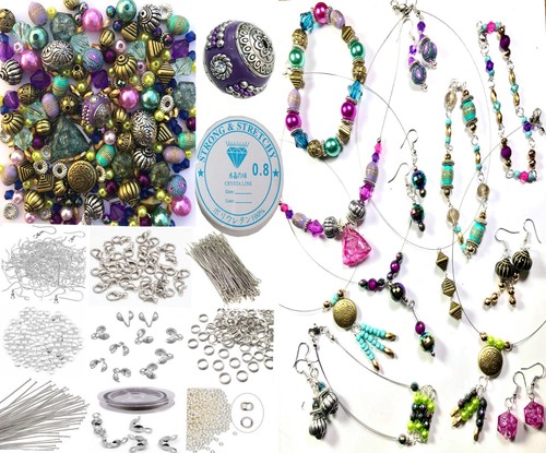 80g assortiment bijoux perles - assortiment,