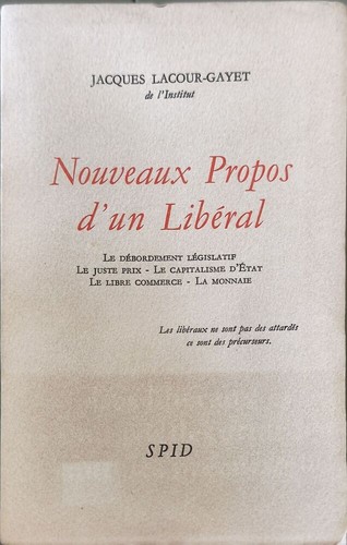 Nouveaux propos libéral - nouveaux, d'un