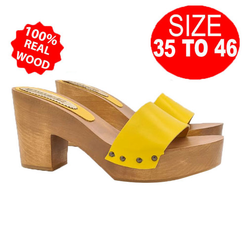 Mules avec bande cuir - en,