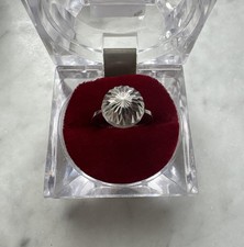 925 Silver Carved Ball Ring Size 54 Ref J13