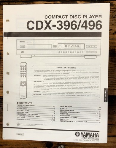 Yamaha cdx 396 - cdx-496, cd