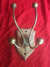 antique brass wall coat rack 