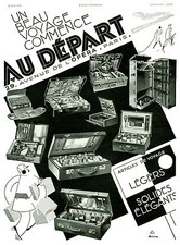 Antique 1931 Avenue de l'Opéra Travel Suitcase Advertising Magazine Issue