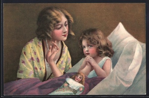 Carte postale coucher - postale,