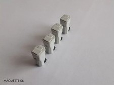 1/43 4 conteneurs gris à déchets poubelles de rue à roues cours décor diorama