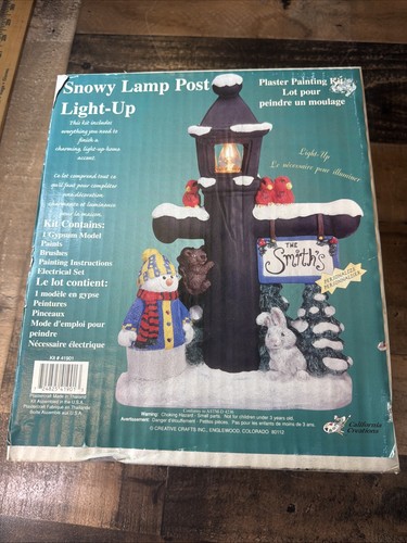 Vintage snowy lamp - vintage,