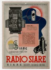 A4 CARDBOARD POSTER RADIO SIARE CROSLEY MILAN FAIR YEAR 1830s