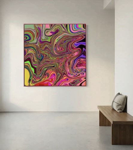 Tableau abstrait multicolore