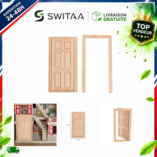 Porte miniature bois 12 - miniature, en