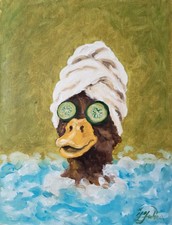 Peinture à l'huile de canard