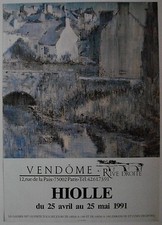 Poster HIOLLE 1991 exhibition gallery Vendôme right bank 