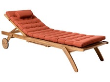 Chaise Longue en Bois d'Acacia