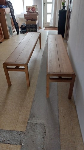 Deux bancs habitat - en, chÊne