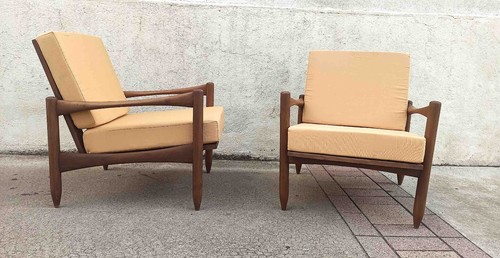 Paire fauteuils scandinaves - paire,