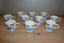 10 ANTIQUE Badonviller Digoin Sarreguemines Ceramic Flower Decor CUPS?