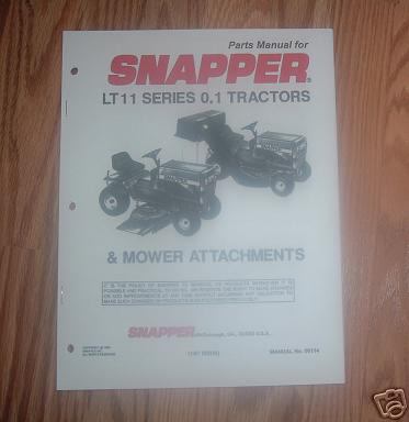 Snapper lt11 series 1 - 0, &