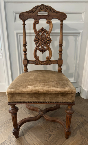 Chaise ancienne bois sculpté - ancienne,