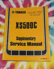 Original 1976 Yamaha XS500C Motorcycle Supplementary Service Manual Factory