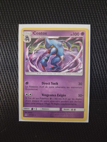 Carte pokémon rare coatox - rare,