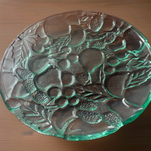 Set green pressed glass - green-,