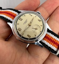 VINTAGE JUNGHANS BULLSEYE "MAX BILL ""MILITARY MENS WATCH 93  GERMANY