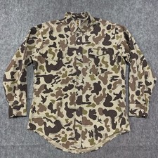 Vtg Bob Allen Ducks Unlimited Duck Camo Long Sleeve Shooting Shirt Men's -Size L
