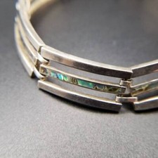 50'60's JVC Mexico 925 Silver Avalon Decoration 3 Tier Open Band Vintage