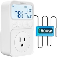 Plug in Thermostat 15A 1800W, Programmable Heating Cooling Digital...