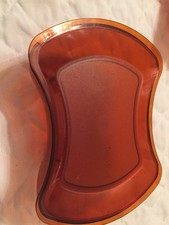 EUC TUPPERWARE Orange sheer acrylic bowls with lids 5744A-1 (1.2L )