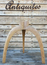 Pied de Table Guéridon Sellette Design Vintage Hêtre Bois Ancien