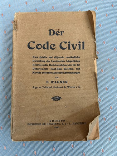 Livre ancien alsatica 1925 - livre, –