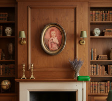 Tableau ovale ancien Louis