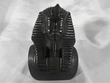 EGYPT: HEAVY EGYPTIAN FIGURINE BUST OF TUTANKHAMUN RESIN 13.5 cm