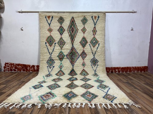 Tapis berbère marocain - , ivoire