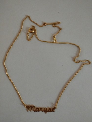 Collier fin avec - , prénom