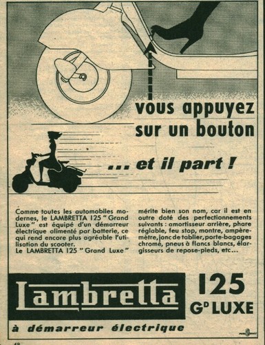 Publicité ancienne scooter
