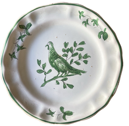Assiette ancienne faïence - assiette,