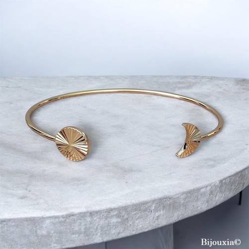 Bracelet jonc ouvert lune - ouvert,
