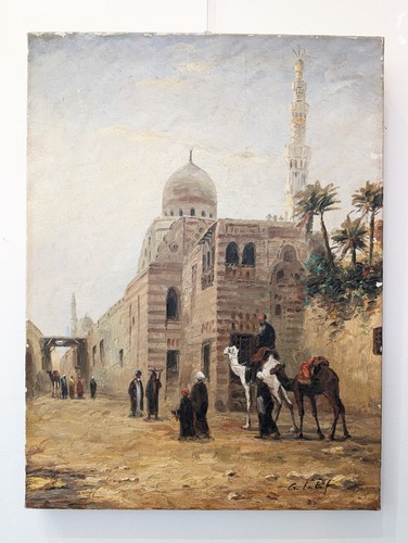 Peinture orientaliste rue du - -,