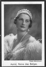 OLD PIOUS IMAGE TO ANNOUNCE DEATHS S.M. ASTRID QUEEN OF THE BELGIANS 1935
