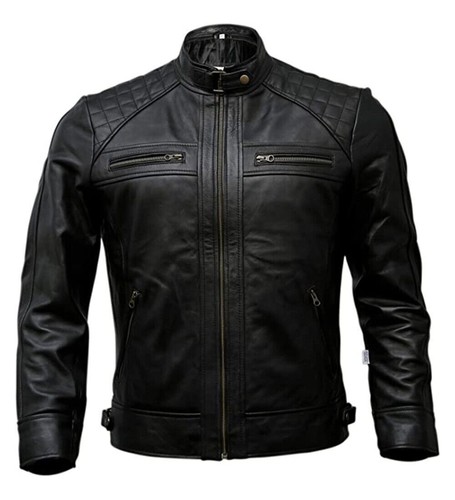 Veste cuir noir pour homme - veste, en