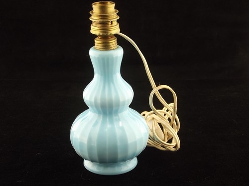 Pied lampe opaline bleue - lampe,