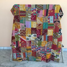 Couette de lit vintage en coton couverture patchwork double Kantha couette co...