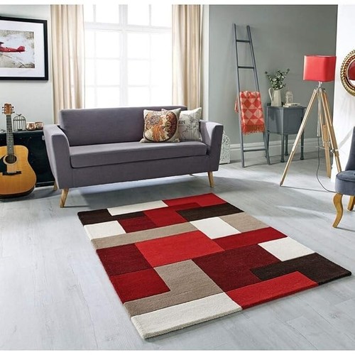 Tapis géométrique épais