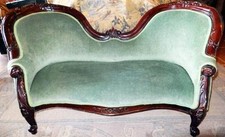 POUPÉES CHIENS CANAPÉ CANAPÉ CHAISE LONGUE SIÈGE BOIS PRÉCIEUX baroque Empire Biedermeier