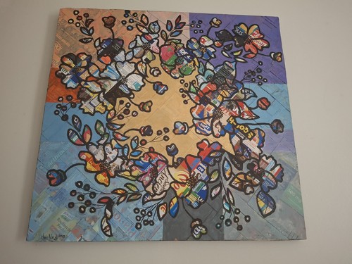 Tableau collage sur - tableau,