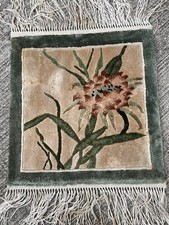 Tapis Carré Soie 30x30cm Chinois Silk Teppich Alfombra Carpet rugs Tappeto Teppe