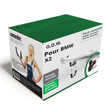 Pack Attelage G.D.W. pour BMW X2 11.2023 - Amovible + Faisceau s. 13 broches TOP
